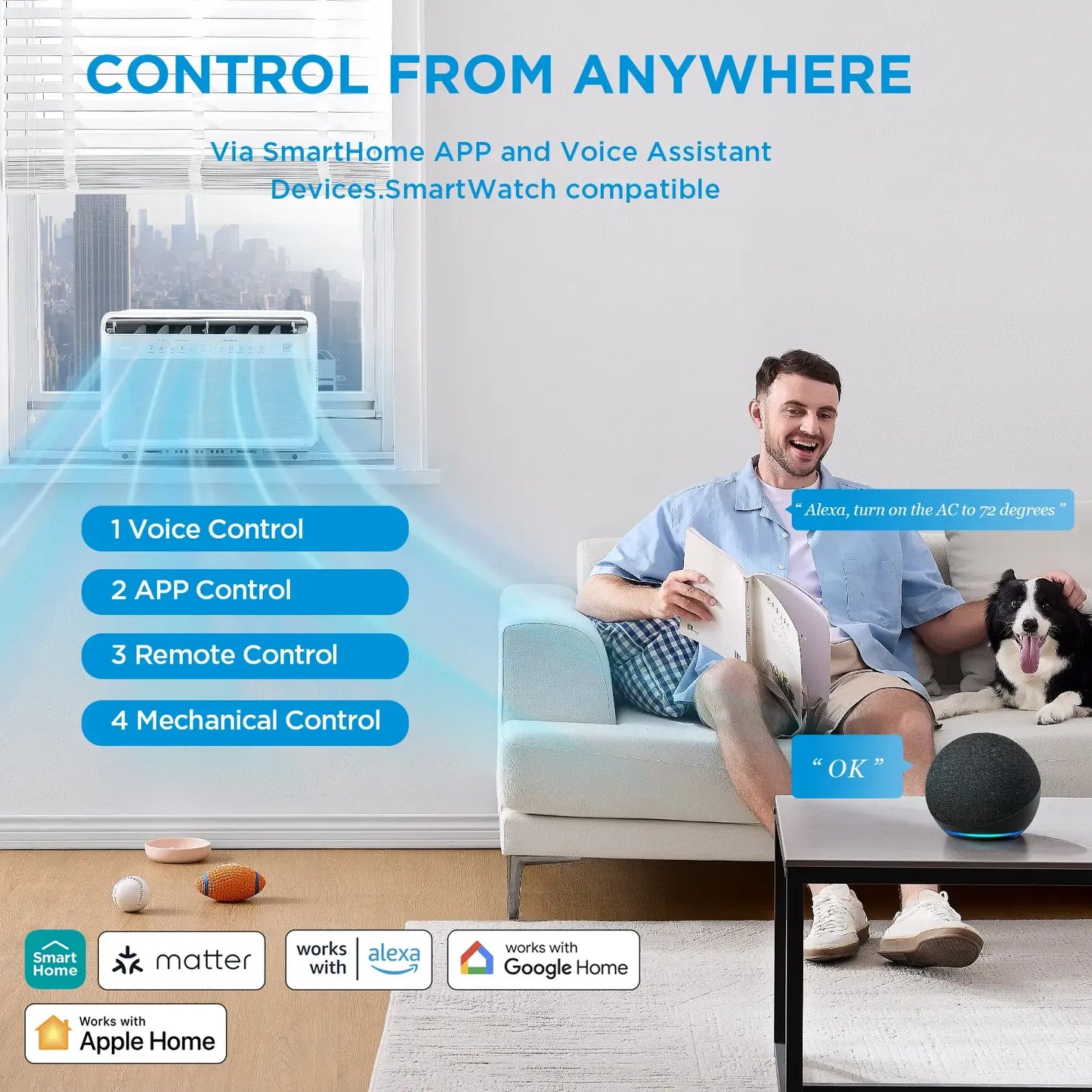 Midea 6K/8K/10K/12K BTU U Shaped Smart Inverter New Window Air Conditioner,  2026 version AC, Cools up to 450 Sq. Ft.,Ultra Quiet with Open Window Flexibility, Works with Alexa/Google Assistant, 35% Energy Savings, Remote Control